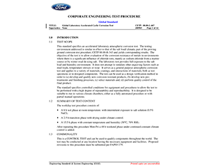 浅析福特汽车CETP 0000-L-467测试标准的试验步骤及方法